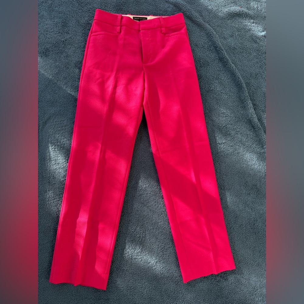 Banana Republic Hot Pink Straight Leg Dress Pants